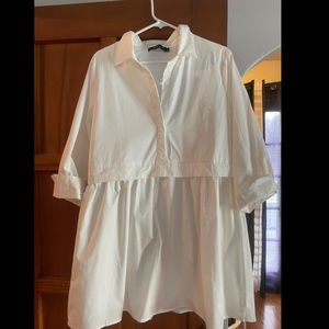 Tuckernuck Pomander Place White Elia Shirt Dress Size Medium - never worn nwt